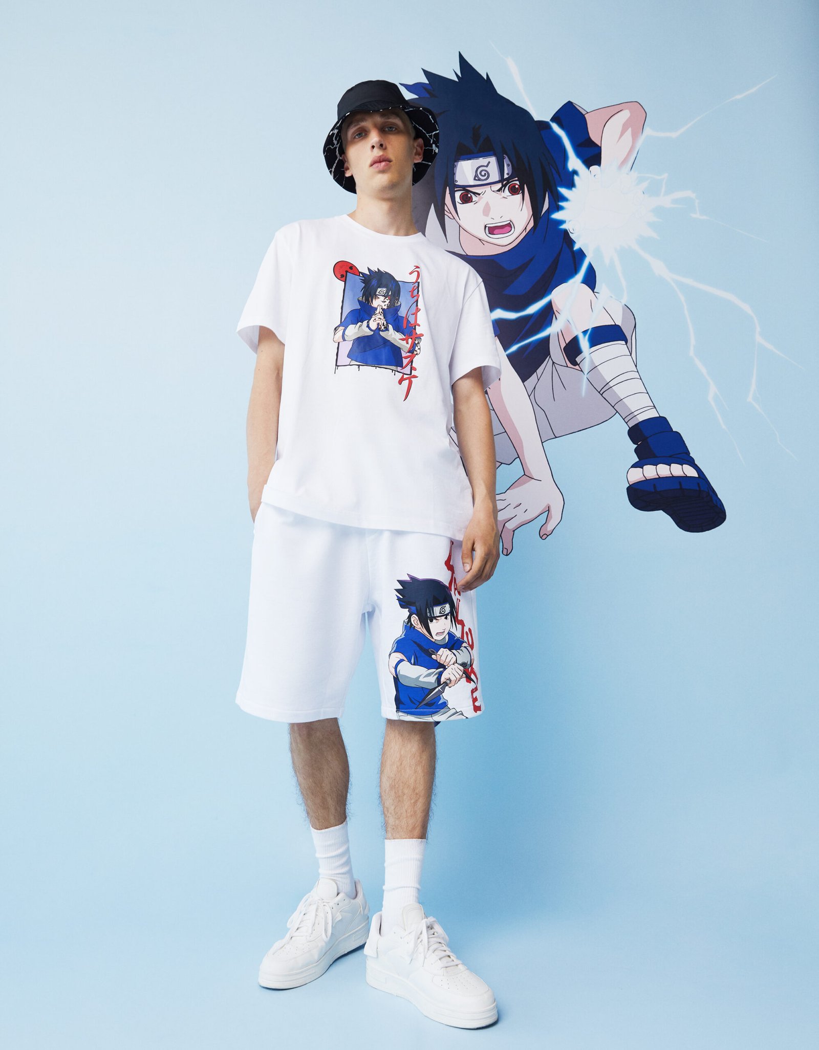 Naruto T-Shirt Grösse M Bershka Anime Sasuke Rasengan | Kaufen auf